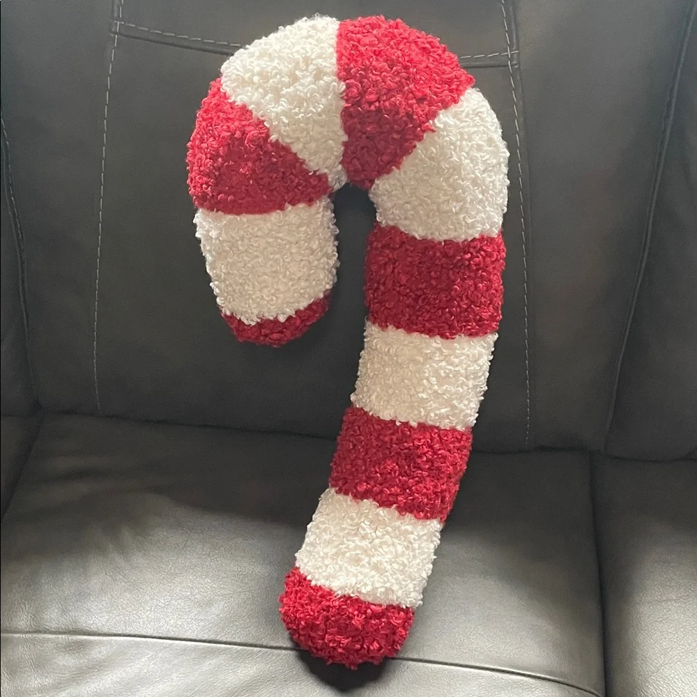 Festive Red and White Candy Cane Plush
